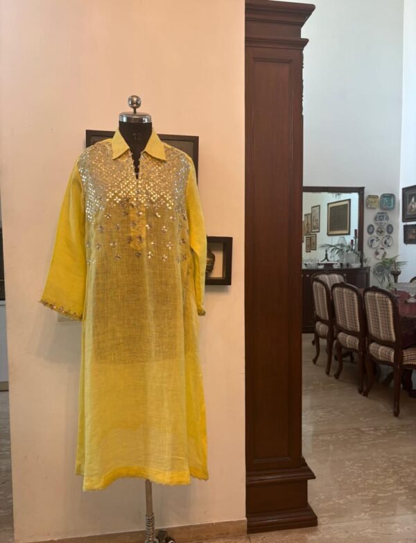 Lemon Glow Gota Patti Kurta