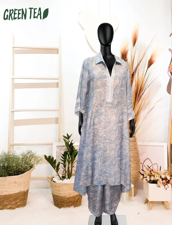 Blue Breeze Muslin Co-ord Set