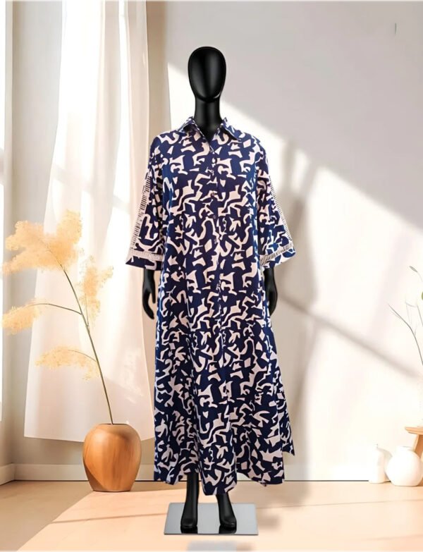 Abstract Print Maxi Dress
